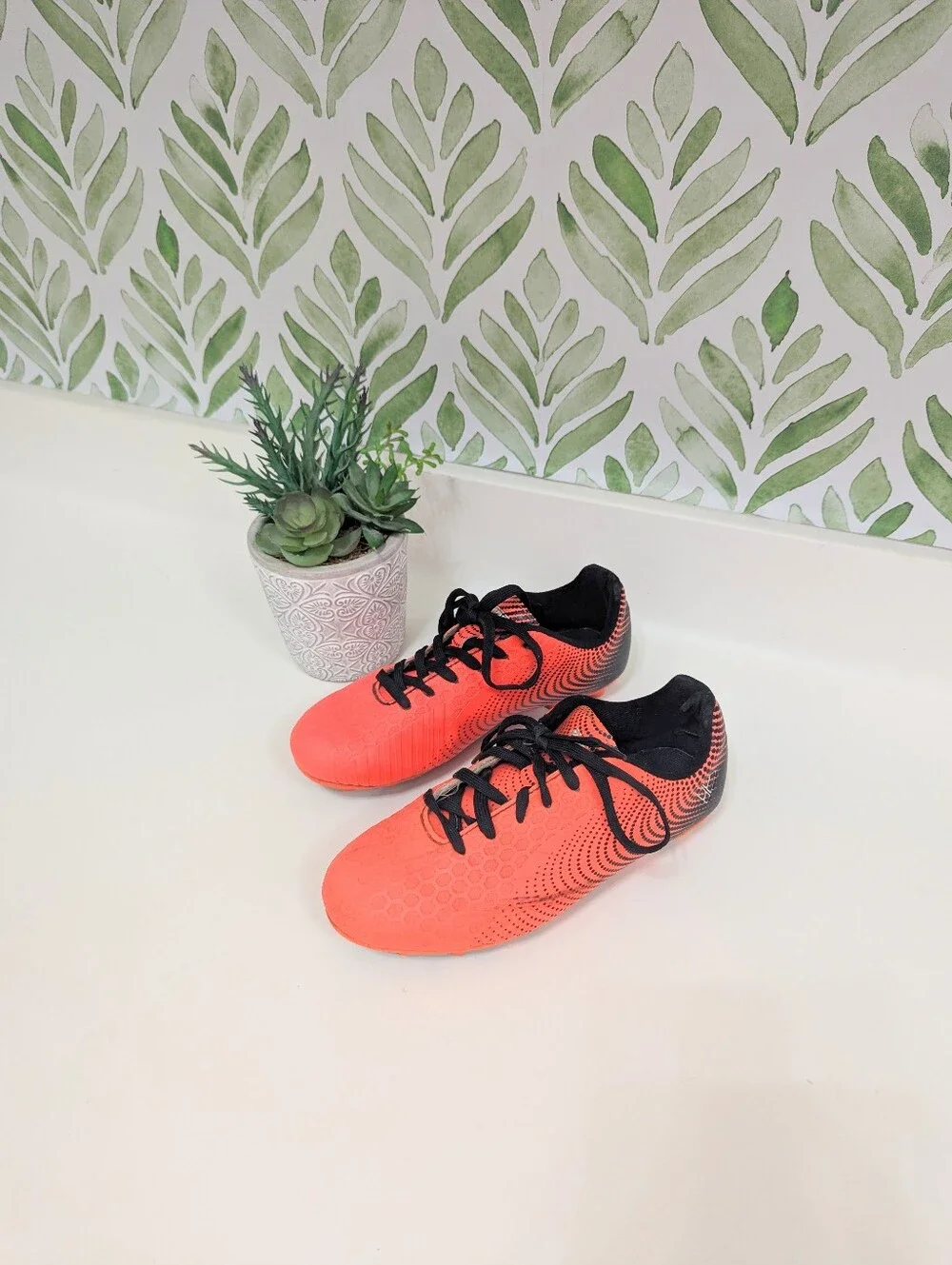 Orange Soccer Cleats Youth 4 Unisex Football Sports
